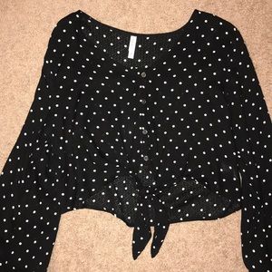 Target flared crop top